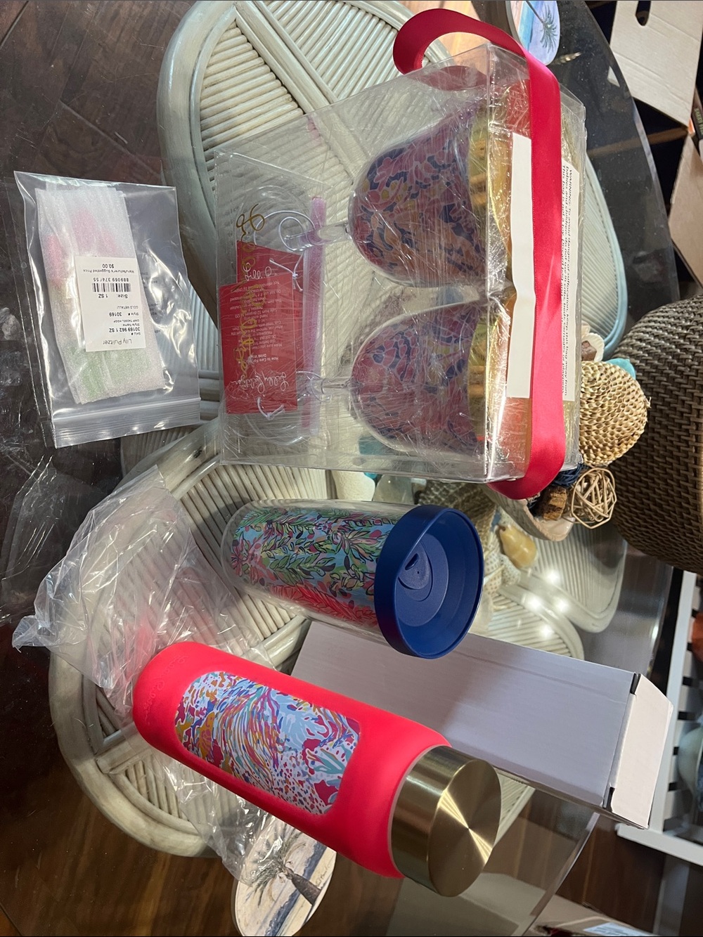 Lilly Pulitzer Pink Floral Insulated Bottle & Tumbler Set